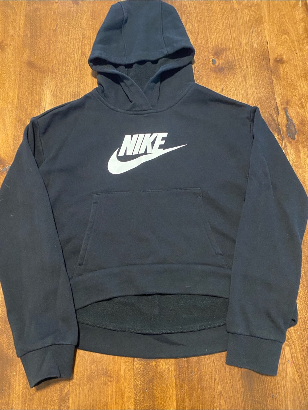 Nike Black Hoodie with White Swoosh